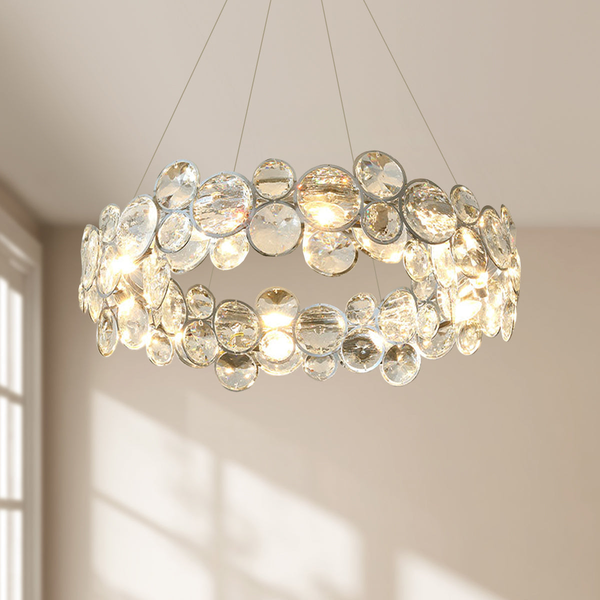 Glass globes linear chandelier for dining room | Sofary Lighting