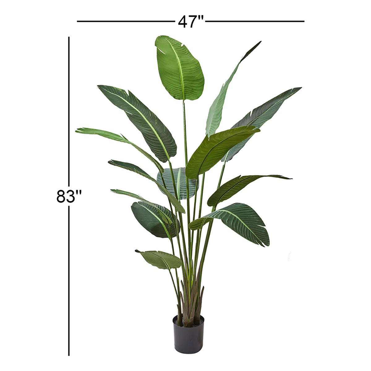 Artificial Faux Banana Tree in Pot – Realistic Faux Indoor Floor Plant for Home & Office Décor