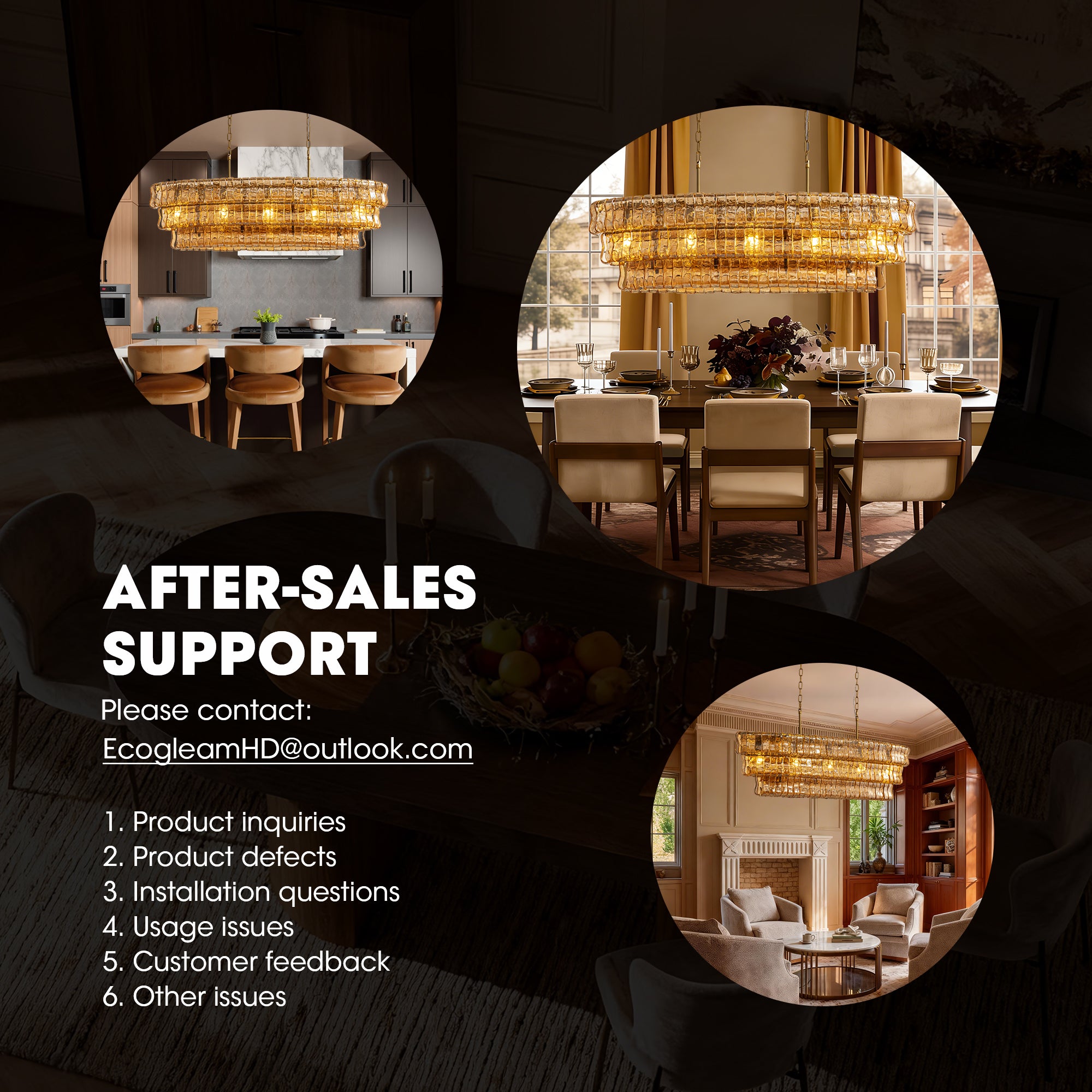 Amberra Modern Amber Glass Linear Chandelier