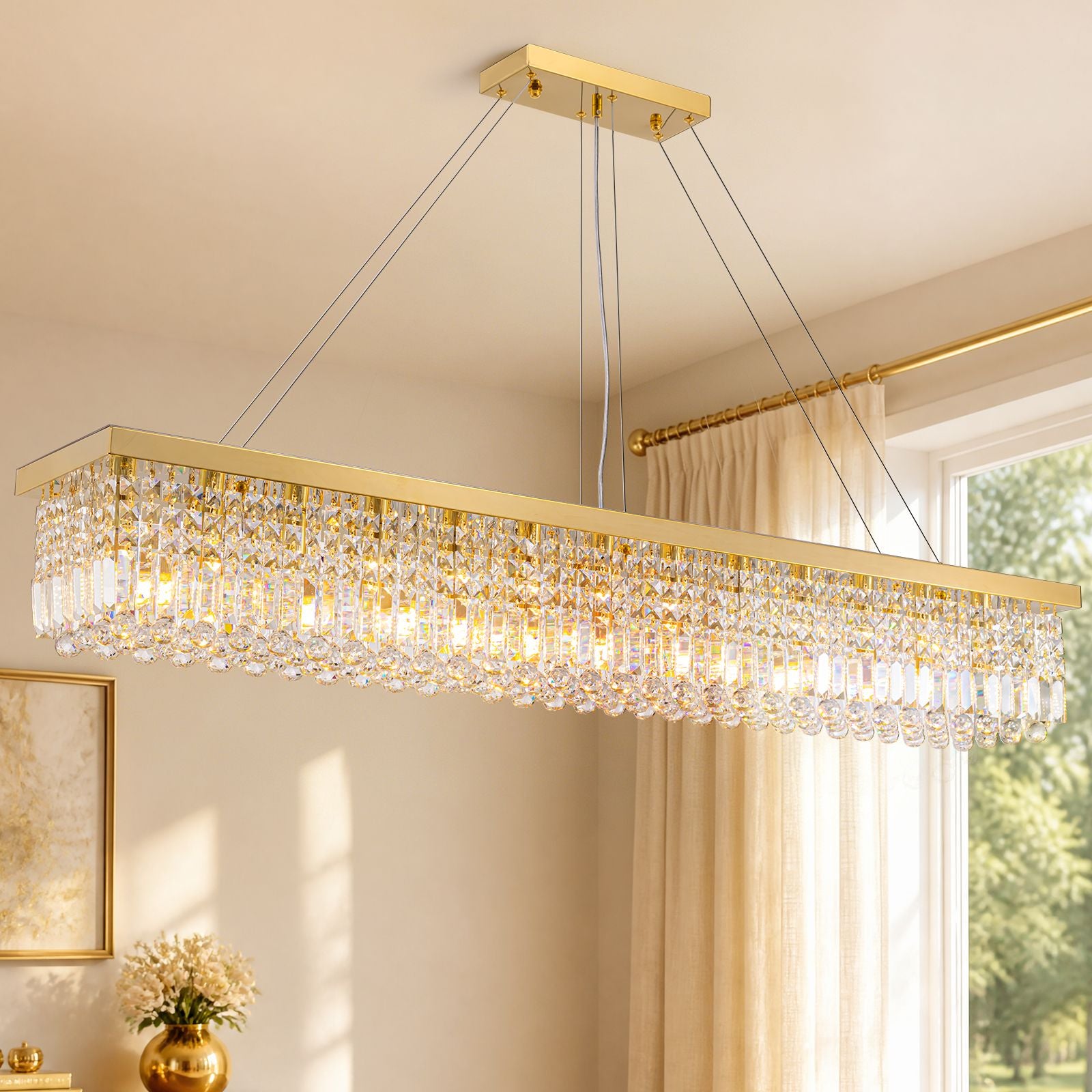 Verona Luxury Linear K9 Crystal Chandelier