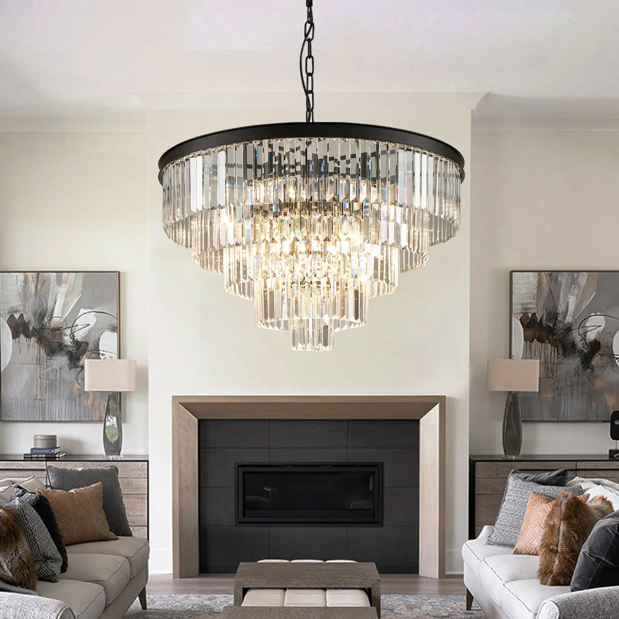 Five & Seven Tiers Crystal Chandelier - Pendant Light
