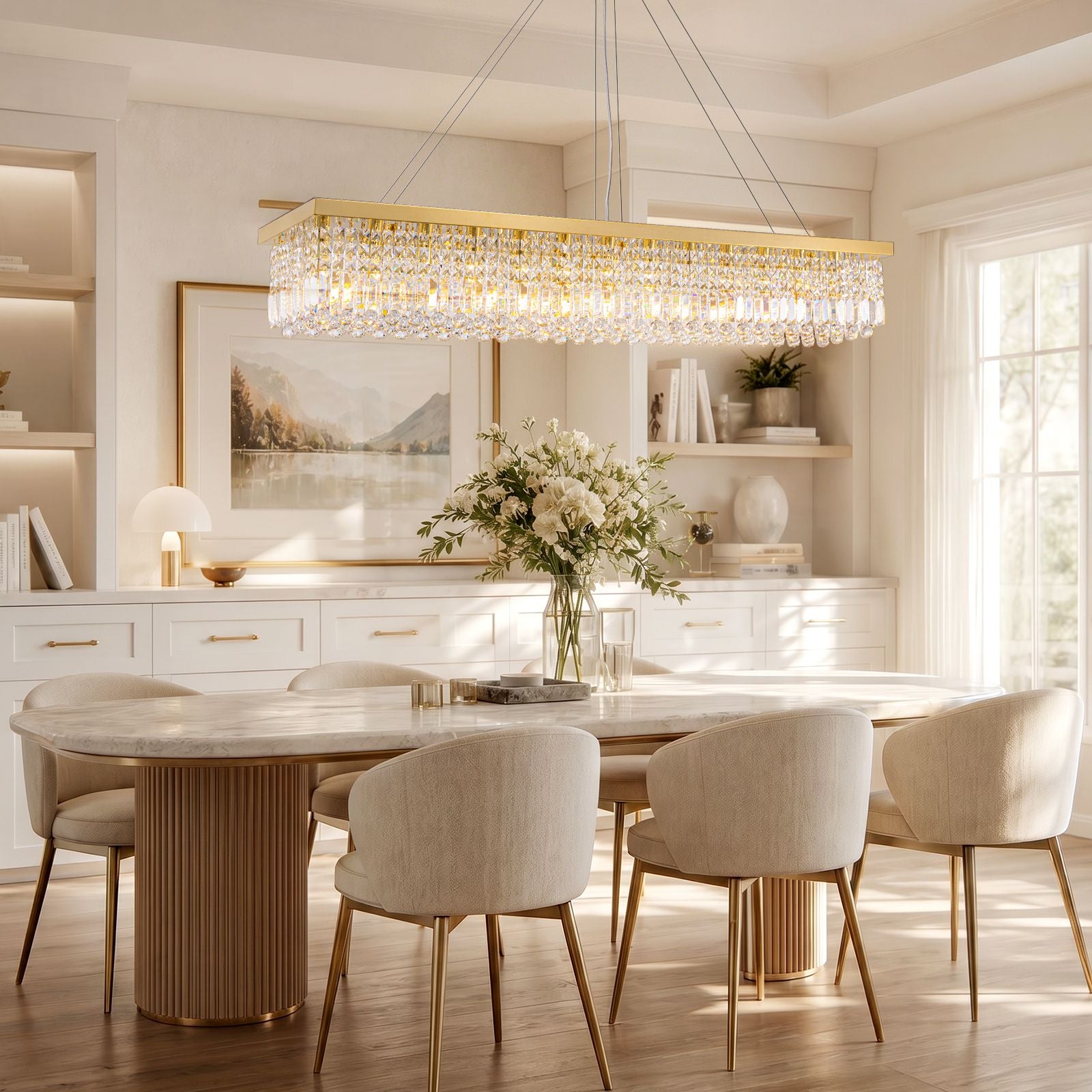 Verona Luxury Linear K9 Crystal Chandelier