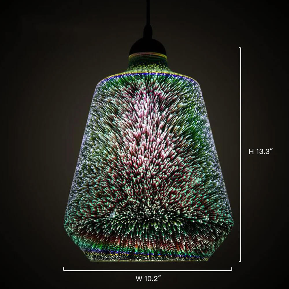 3-Lights 3D Colorful Glass Fireworks ART Pendant Light size B |Sofary Lighting