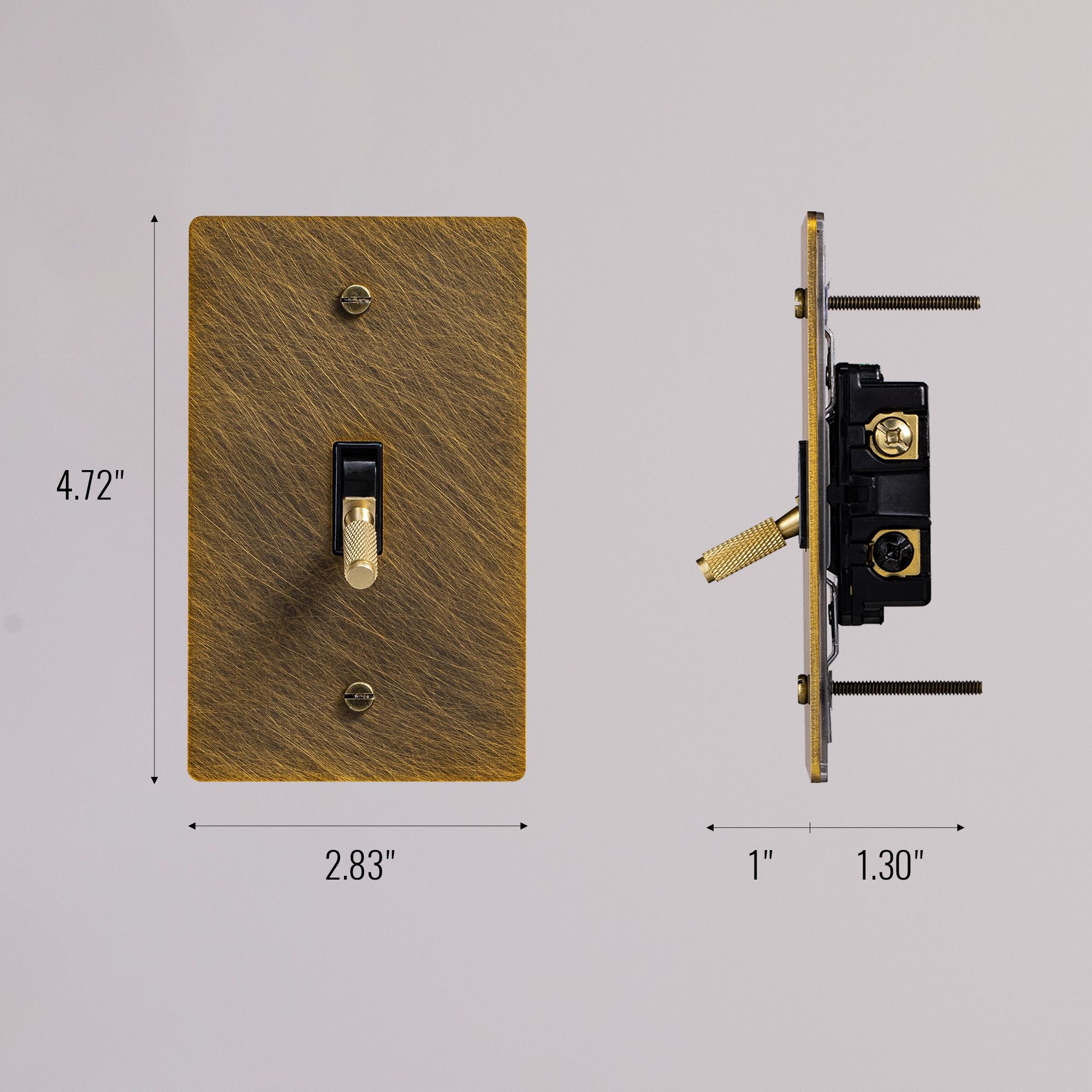 The Brass Toggle Switch (1 to 5 Gang)