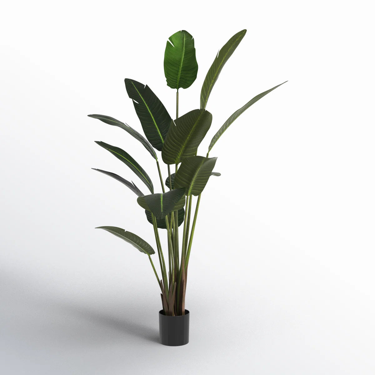 Artificial Faux Banana Tree in Pot – Realistic Faux Indoor Floor Plant for Home & Office Décor