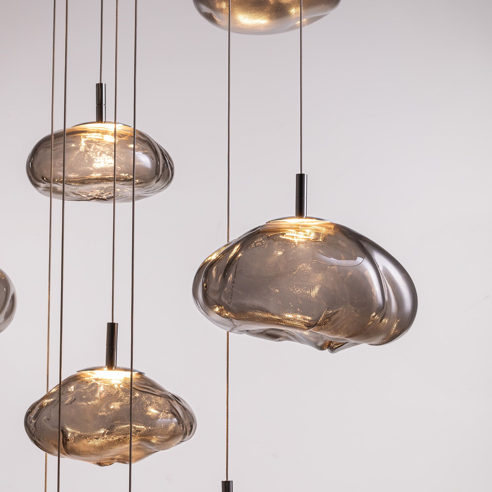 Astral Modern 10-Light Dual-Size Cascading Chandelier
