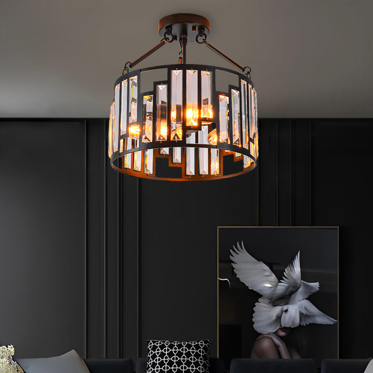 American-style-iron-pendant-lamp-Ceiling-light-living room | Sofary