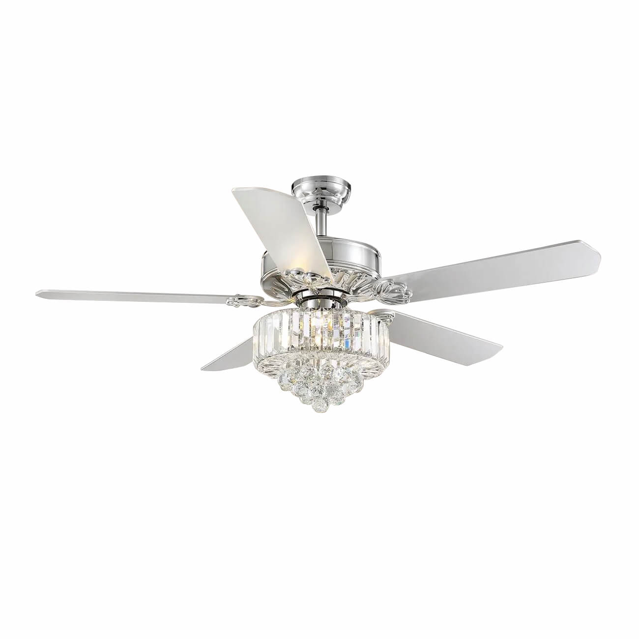 Lumi Farmhouse Crystal Ceiling Fan Light