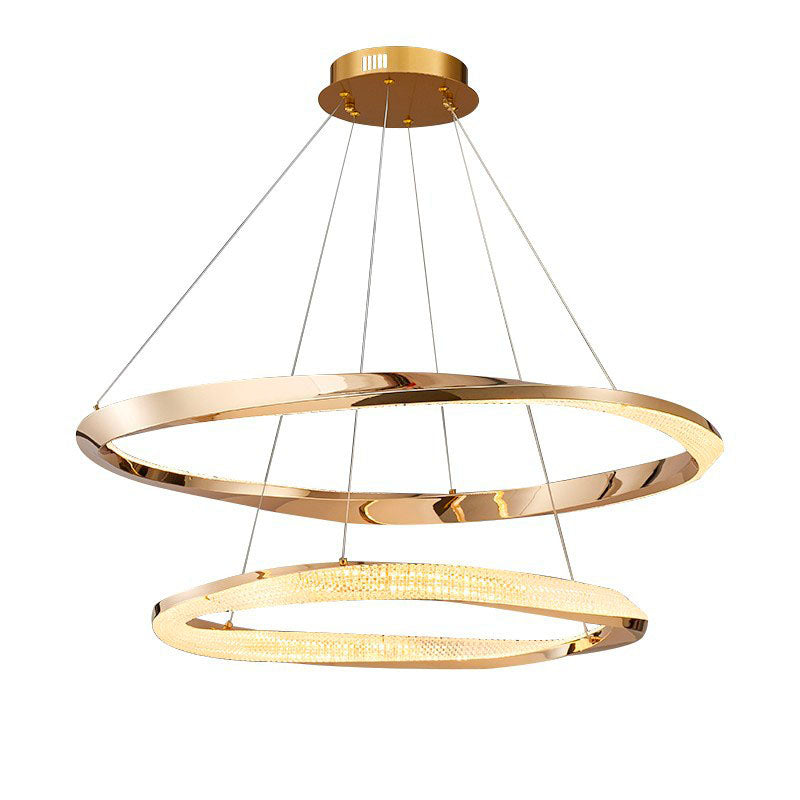 Gold Multi-layer Ring Chandelier - 2 Rings | Sofary