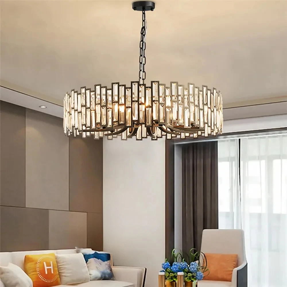 Clytia Modern Geometric Crystal Chandelier-Sofary Lighting