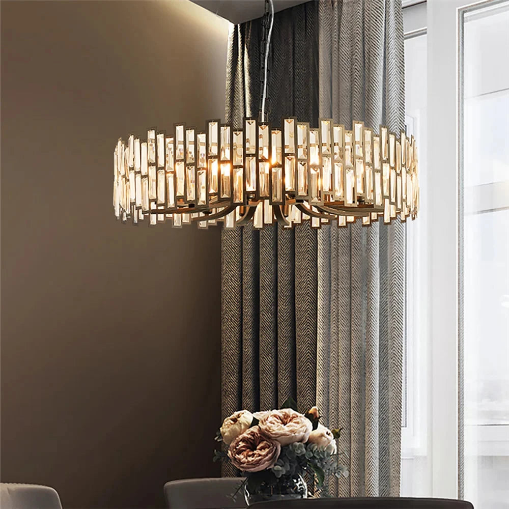 Clytia Modern Geometric Crystal Chandelier-Sofary Lighting