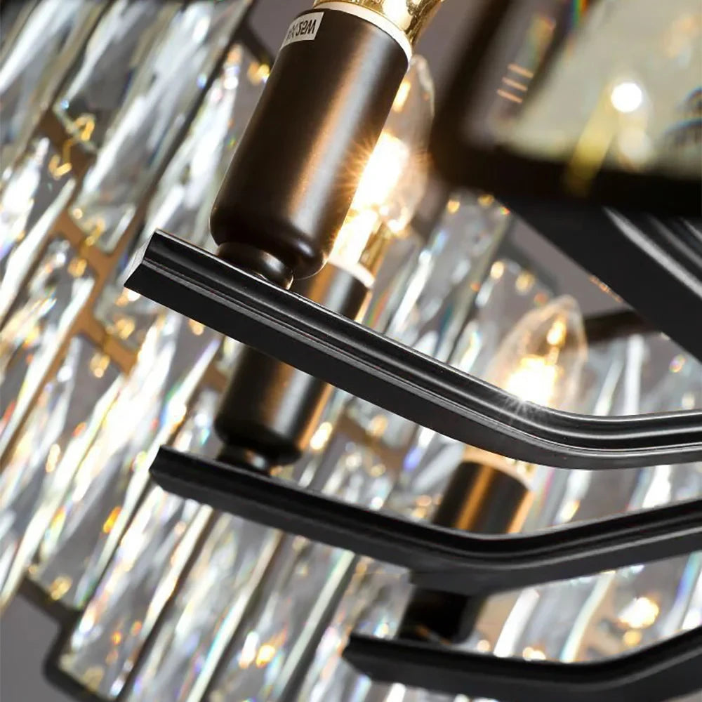 Clytia Modern Geometric Crystal Chandelier-Sofary Lighting