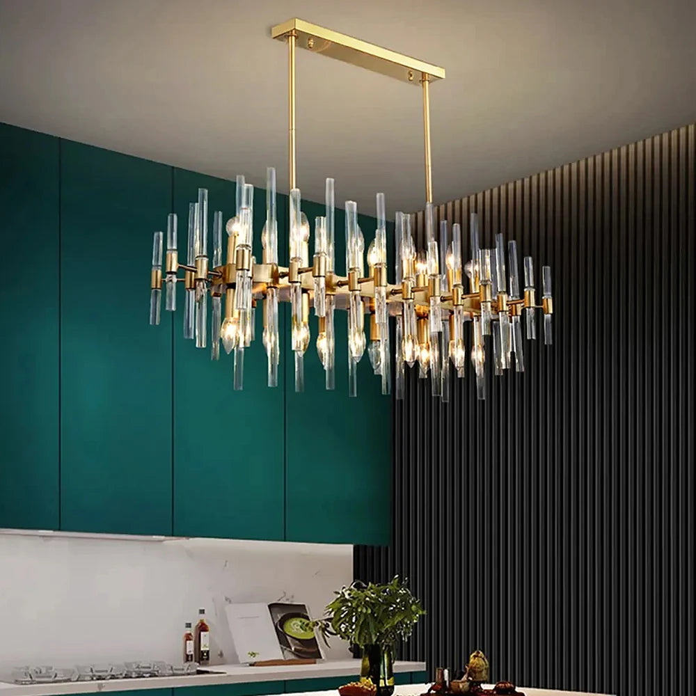 Crylick Modern Gold Crystal Chandelier - Sofary Lighting