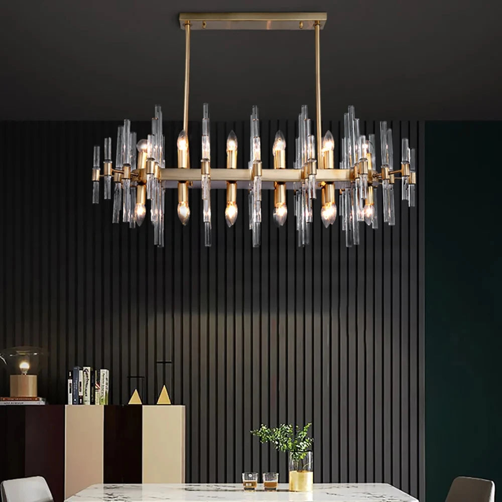 Crylick Modern Gold Crystal Chandelier - Sofary Lighting