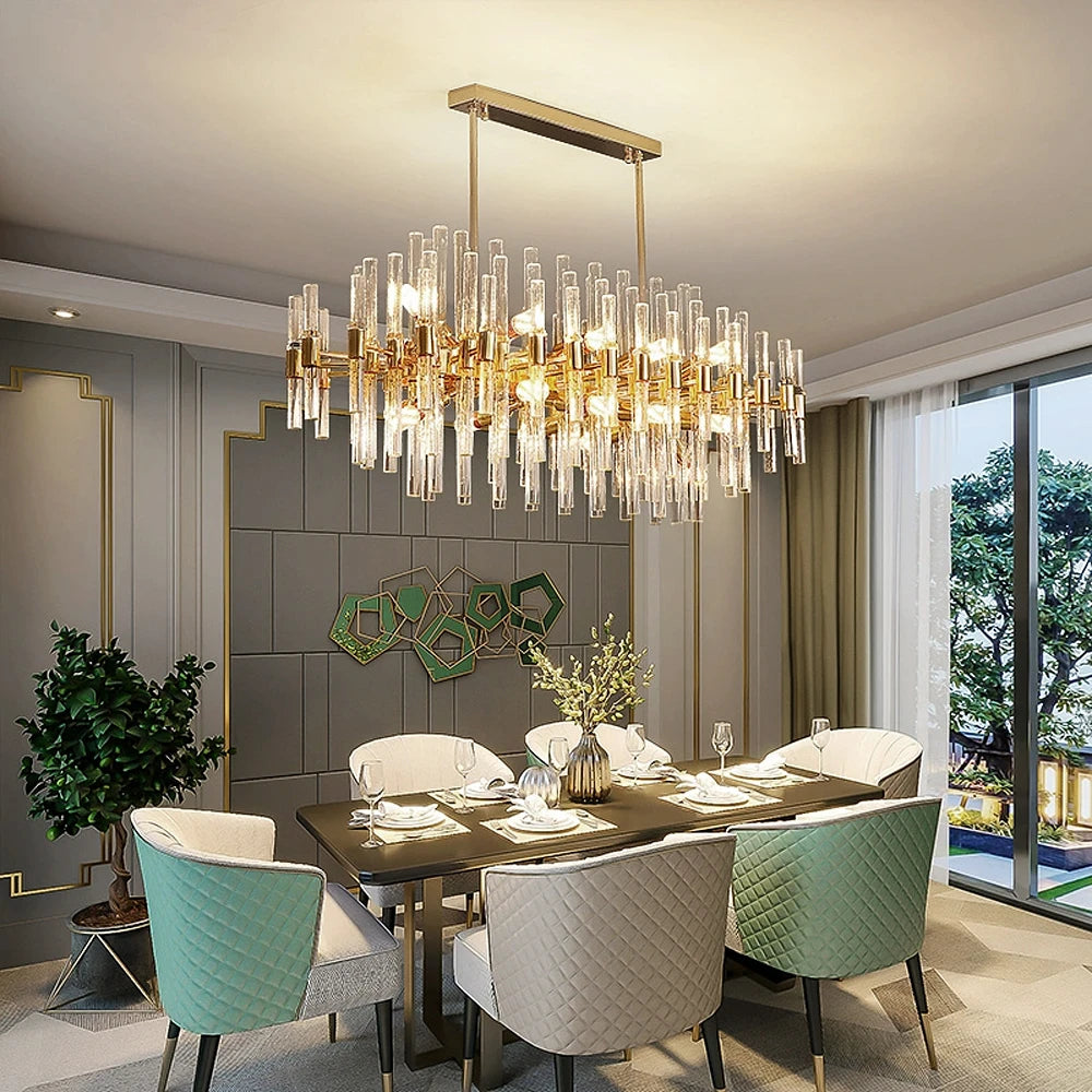 Crylick Modern Gold Crystal Chandelier - Sofary Lighting