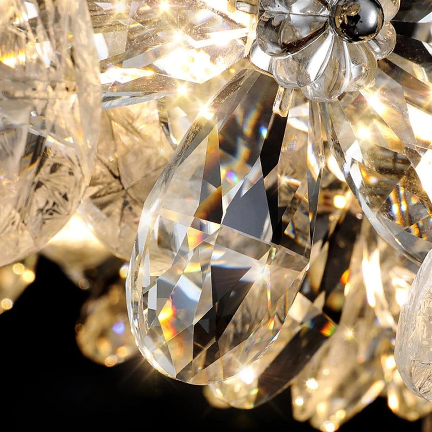 Crystal Bloom Double Halo Chandelier - Sofary Lighting