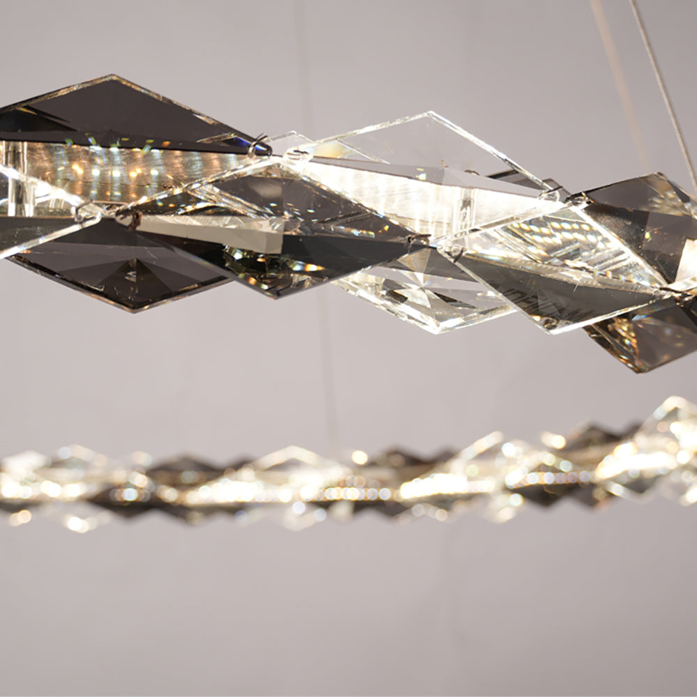 Crystal Ring Chandelier with Faceted Edge Design – Available in Multiple Sizes | Sofary Lighting
