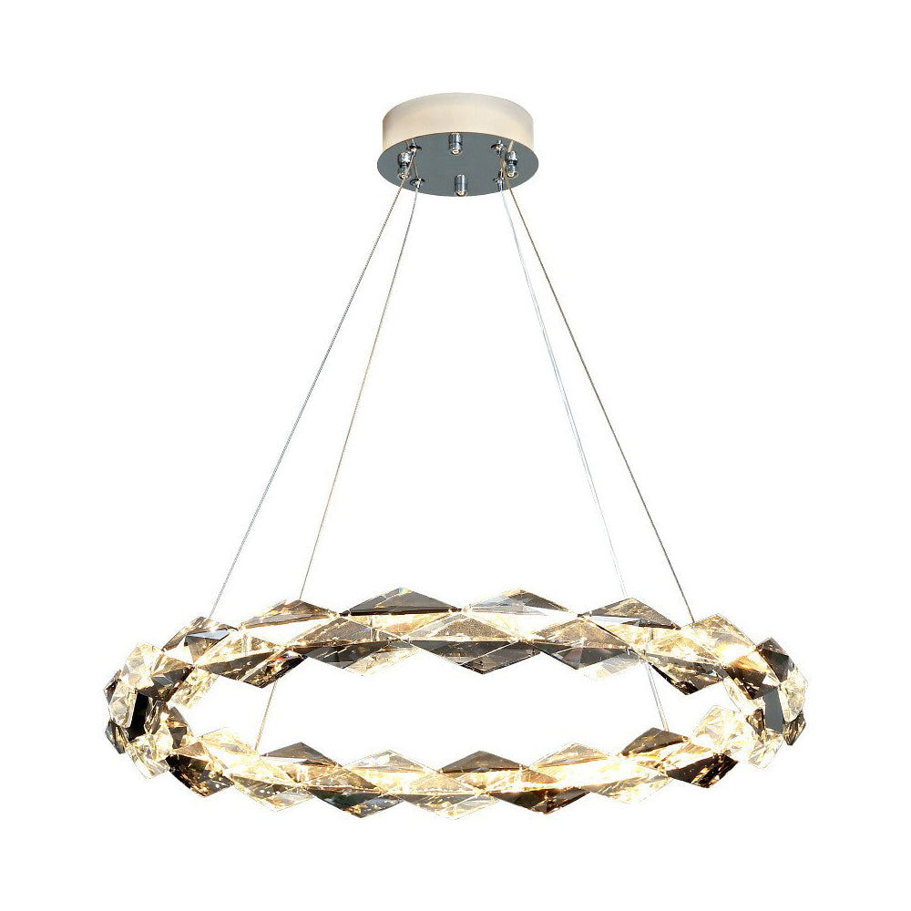 Crystal Ring Chandelier with Faceted Edge Design – Available in Multiple Sizes | Sofary Lighting