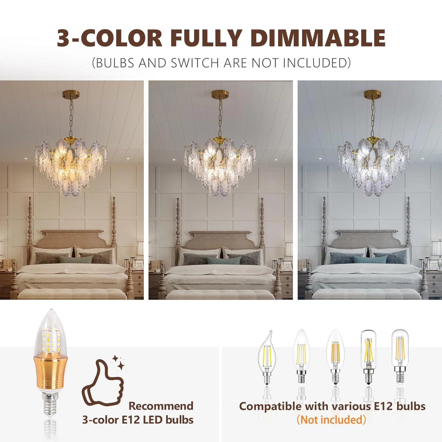 Elegant Crystal Leaf Chandelier - Sofary Lighting