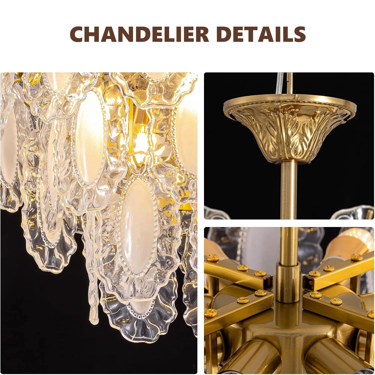 Elegant Crystal Leaf Chandelier - Sofary Lighting