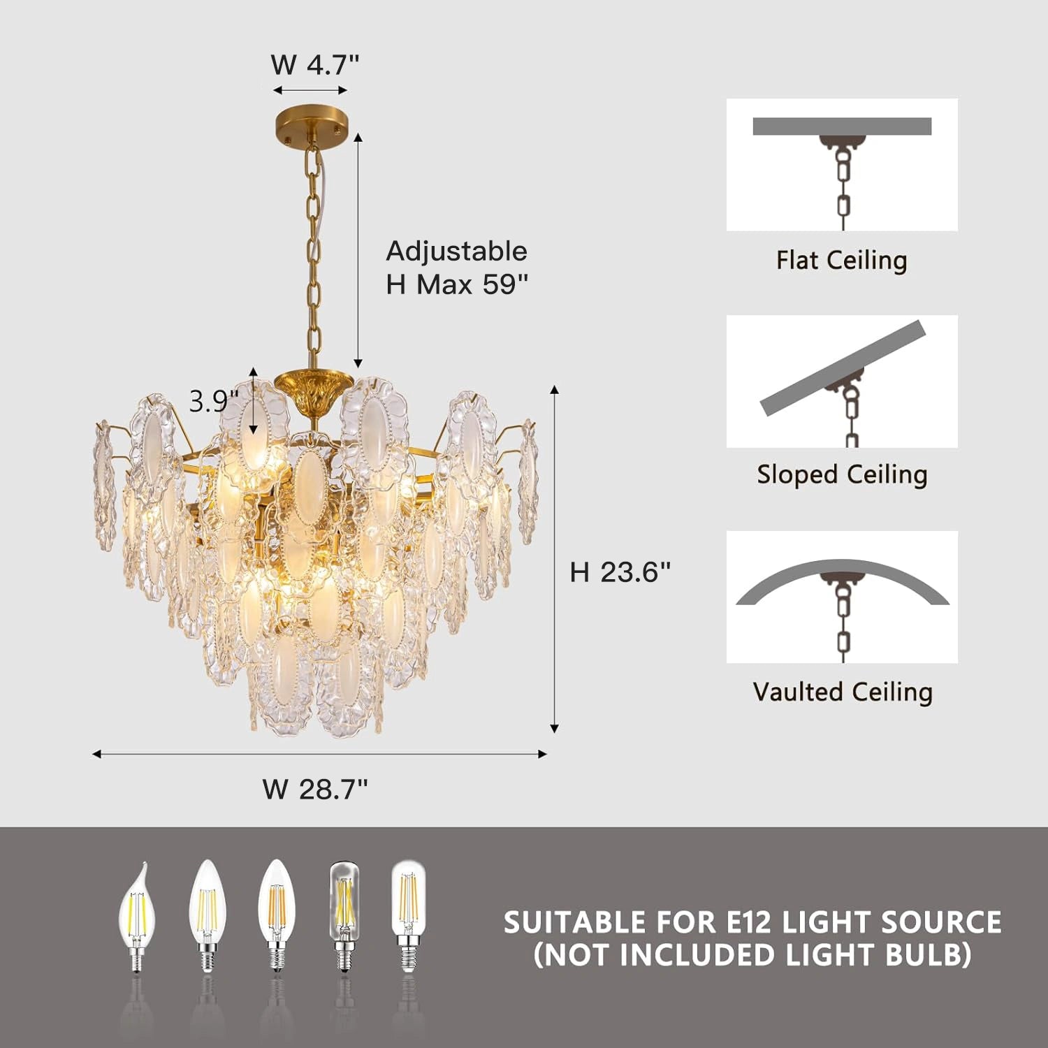 Elegant Crystal Leaf Chandelier - Sofary Lighting