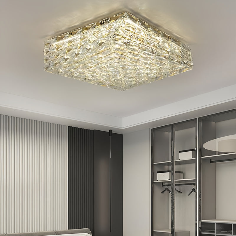 Multi-layer Square Crystal Chandelier - Ceiling Light
