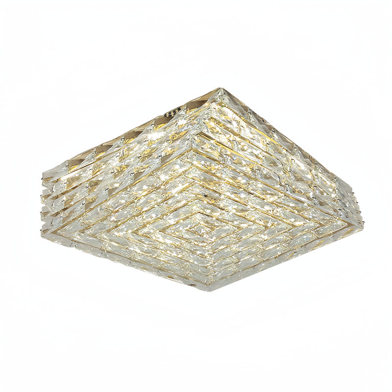Multi-layer Square Crystal Chandelier - Ceiling Light