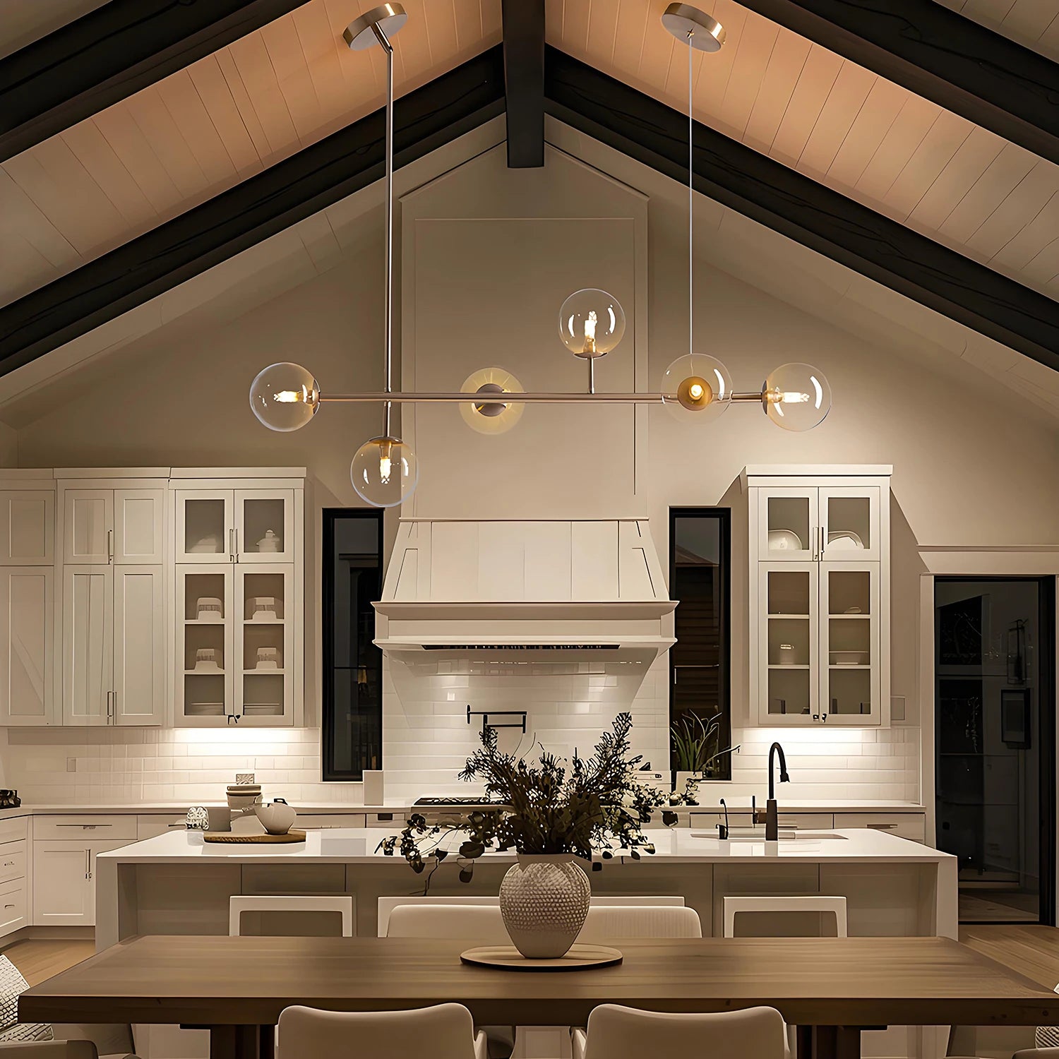 Gradient Glass Globe Chandelier for Dining Room 1 - Sofary Lighting