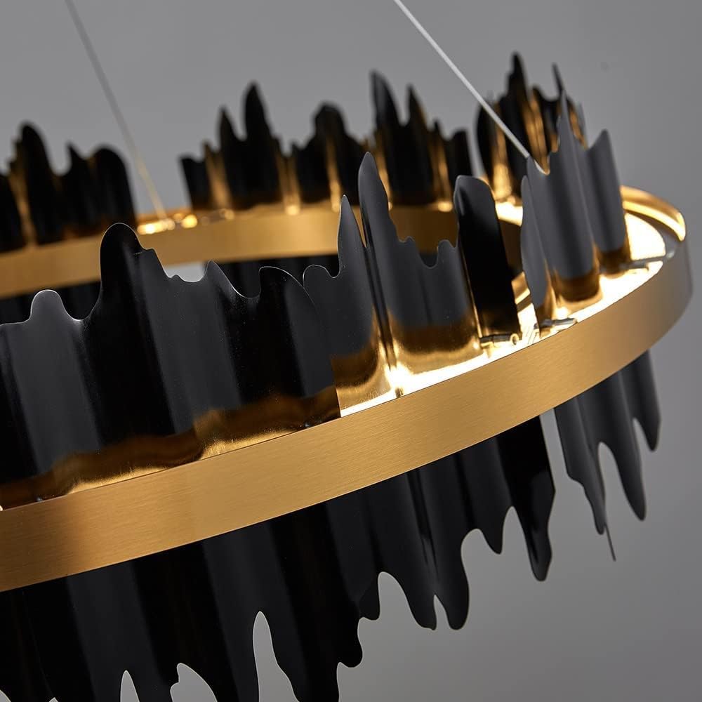 Iceberg-Round-Modern-Gold-Black-Chandelier-Sofary Lighting