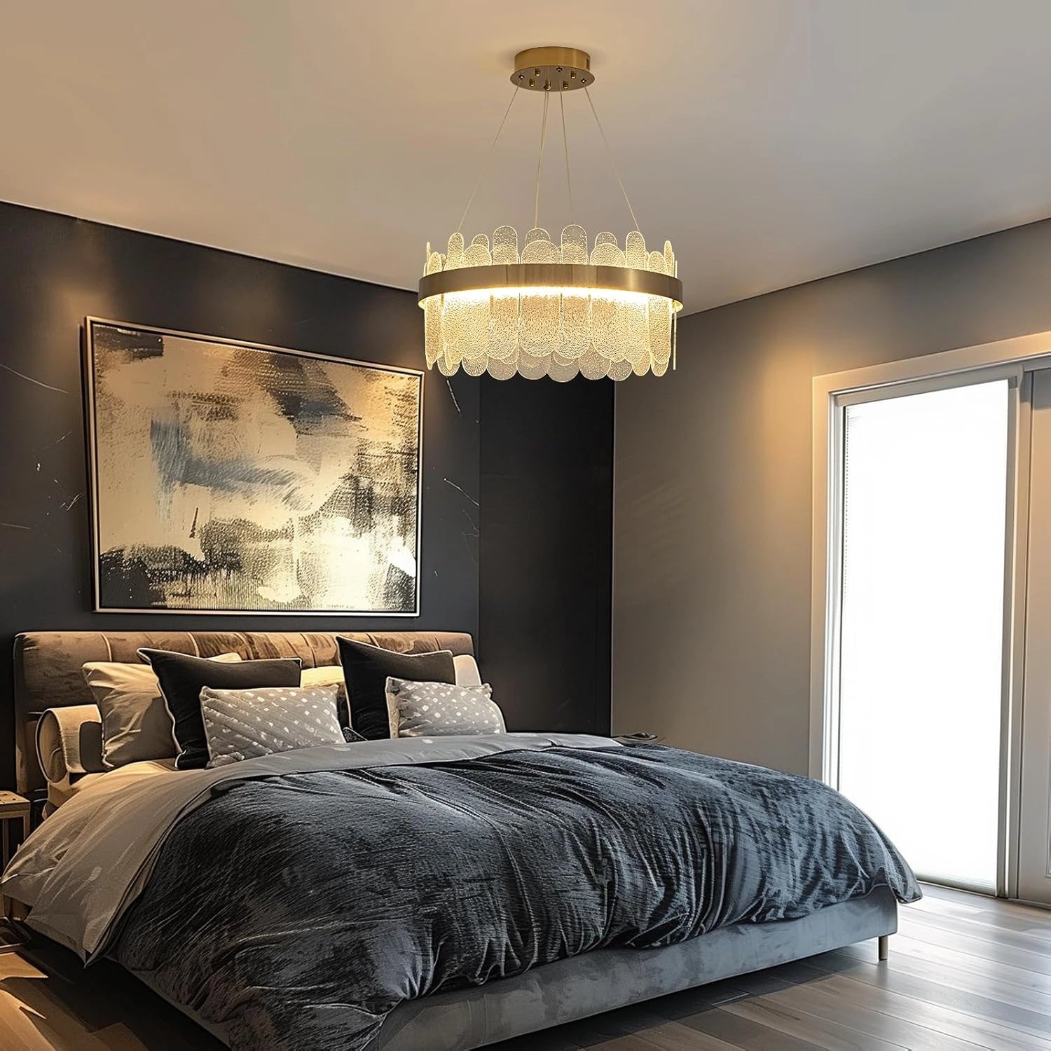 Luxury Duel Tier Round Crystal Chandelier - Sofary Lighting