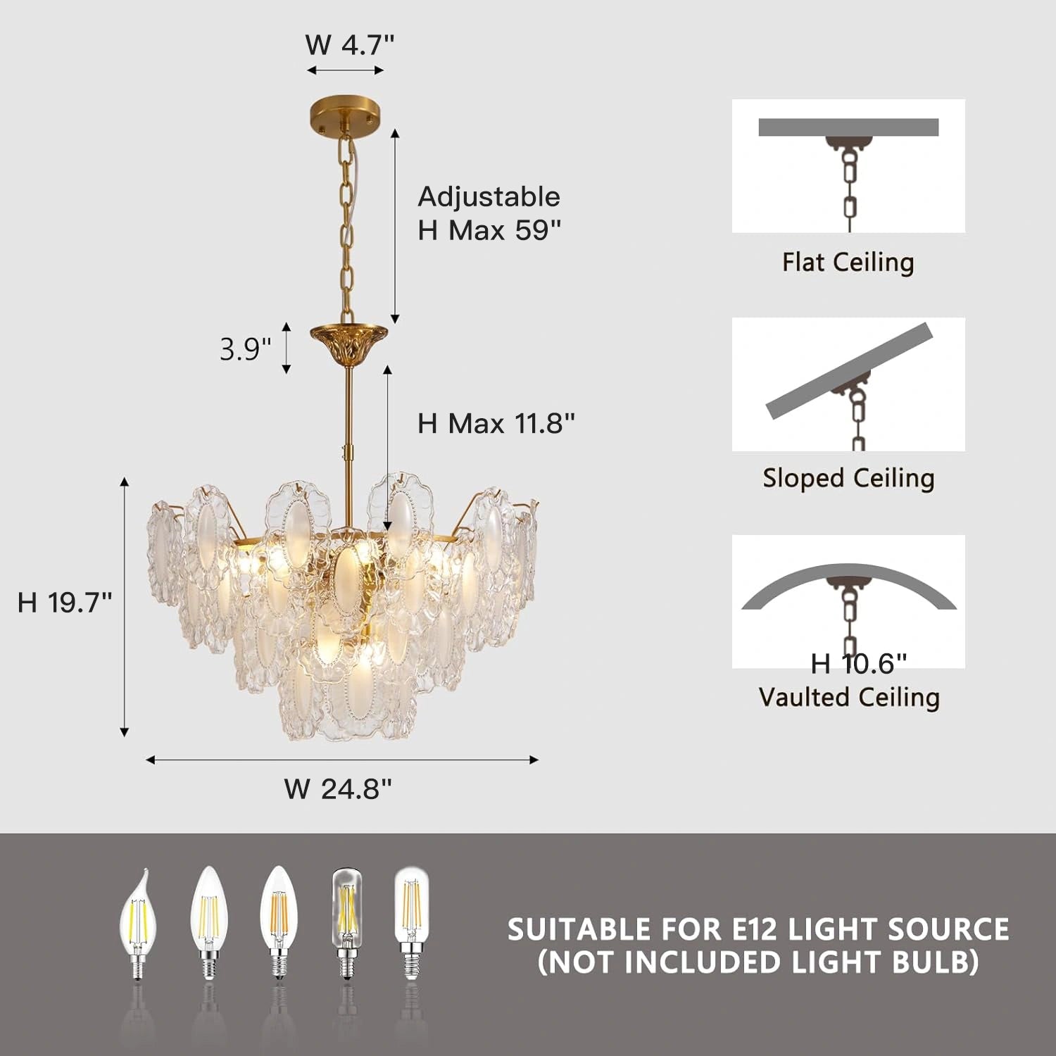 Luxury Gold Crystal Leaf Chandelier - Sofary Lighting