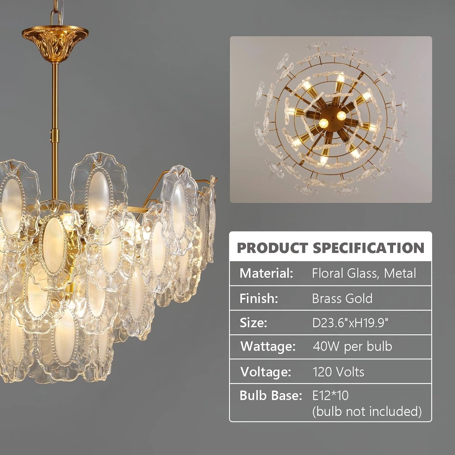 Luxury Gold Crystal Leaf Chandelier - Sofary Lighting
