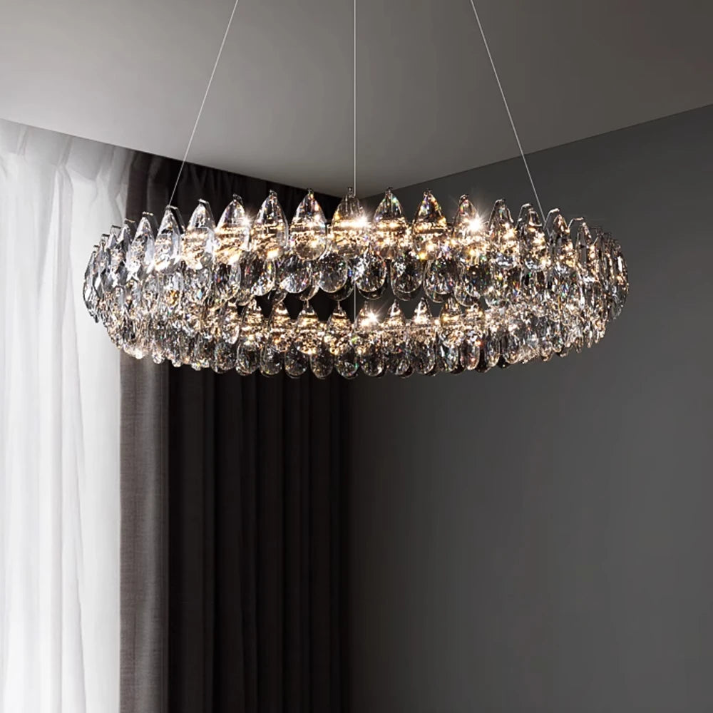 Luxury Water Drop Crystal Chandelier- Sofary Lighting