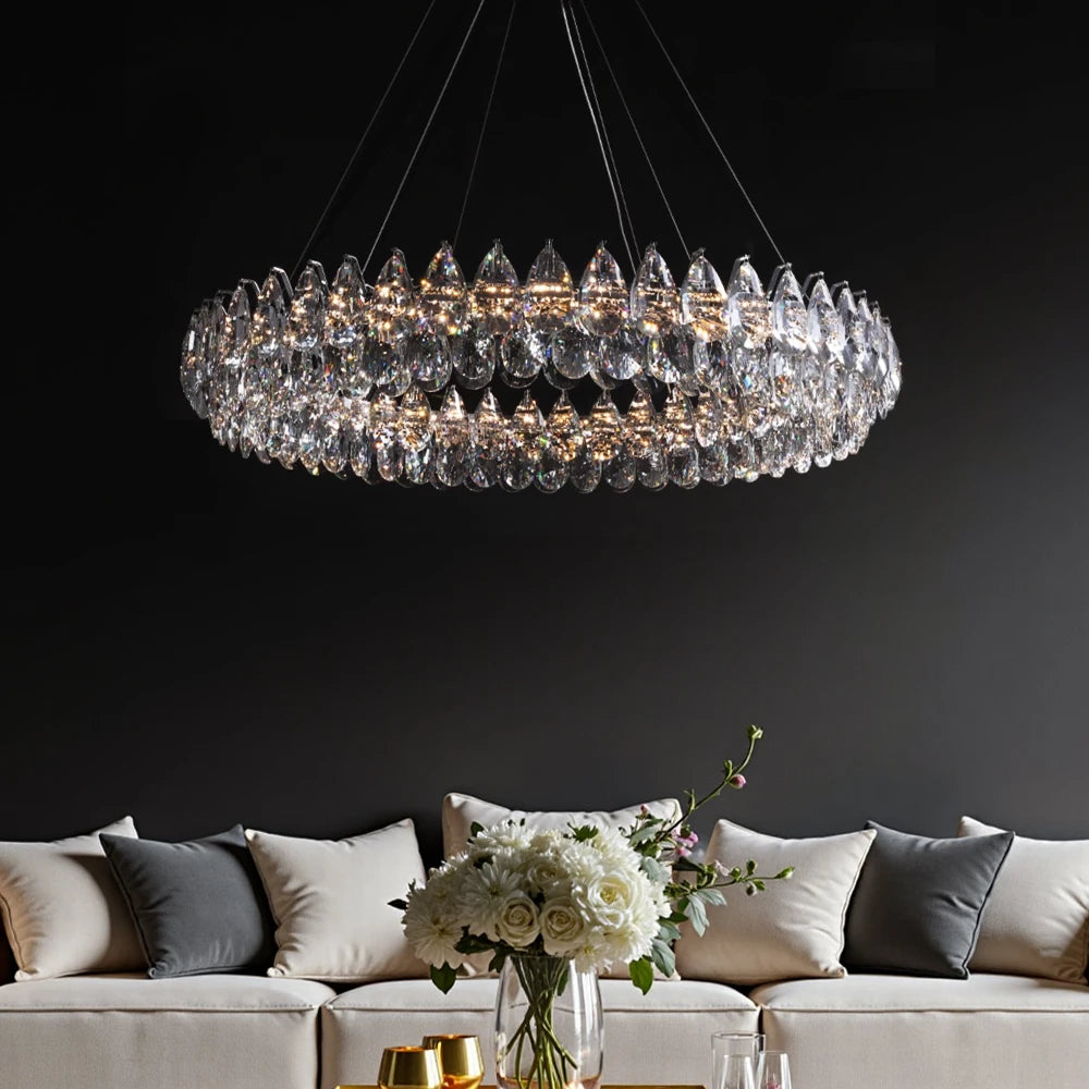Luxury Water Drop Crystal Chandelier- Sofary Lighting