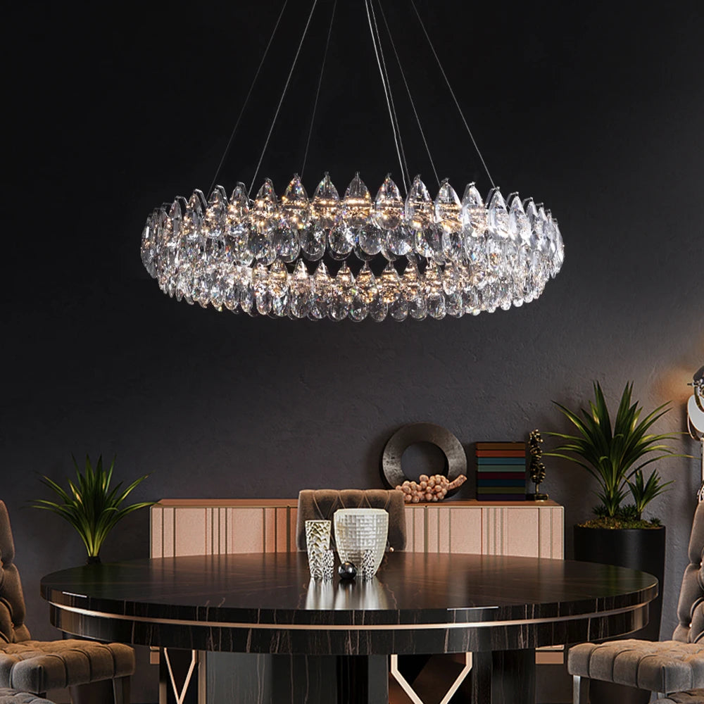 Luxury Water Drop Crystal Chandelier- Sofary Lighting