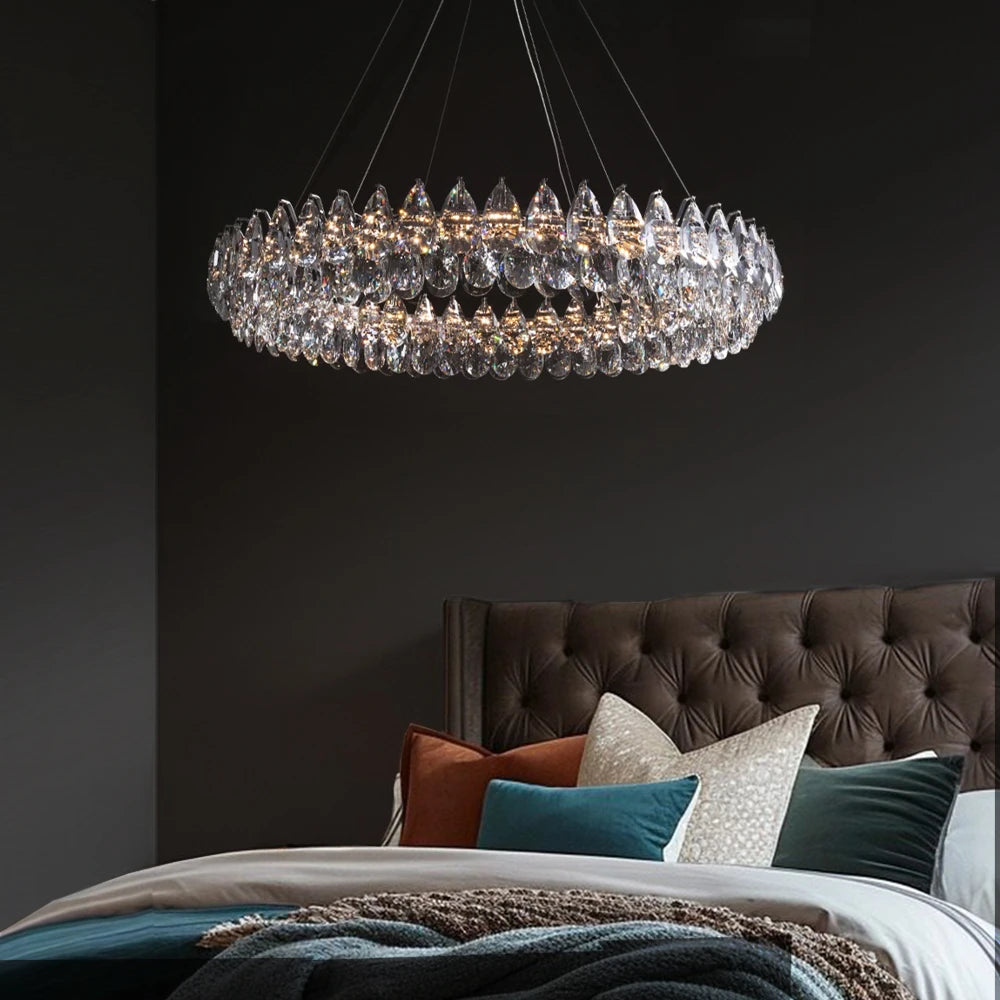 Luxury Water Drop Crystal Chandelier- Sofary Lighting