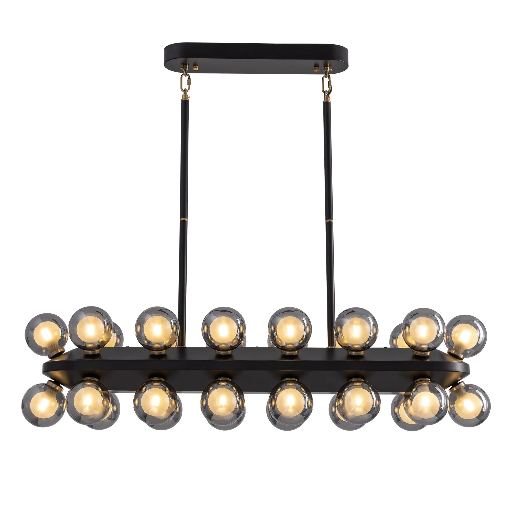 Mid-Century Modern Black Sputnik Chandlier - Sofary Lighting