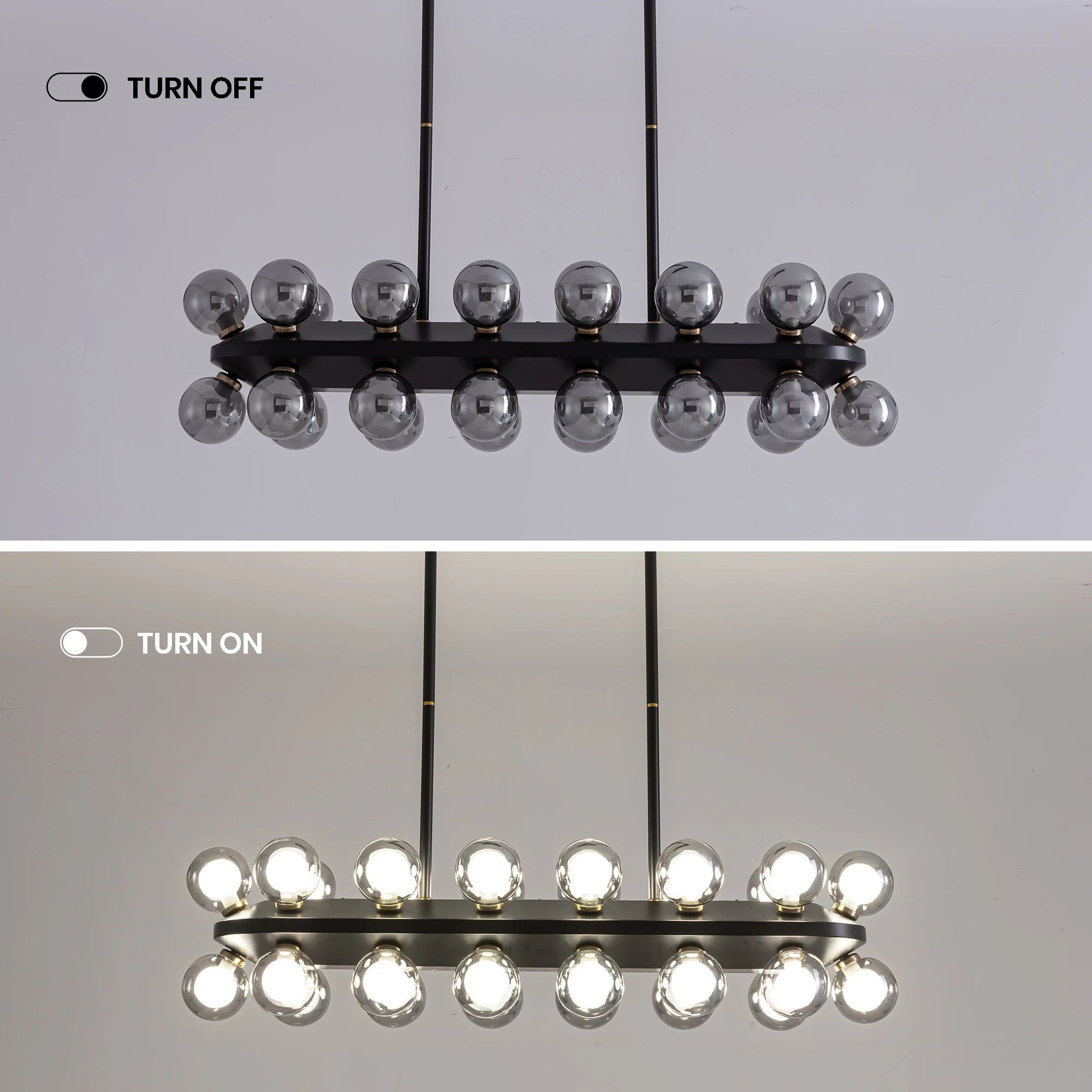 Mid-Century Modern Black Sputnik Chandlier - Sofary Lighting