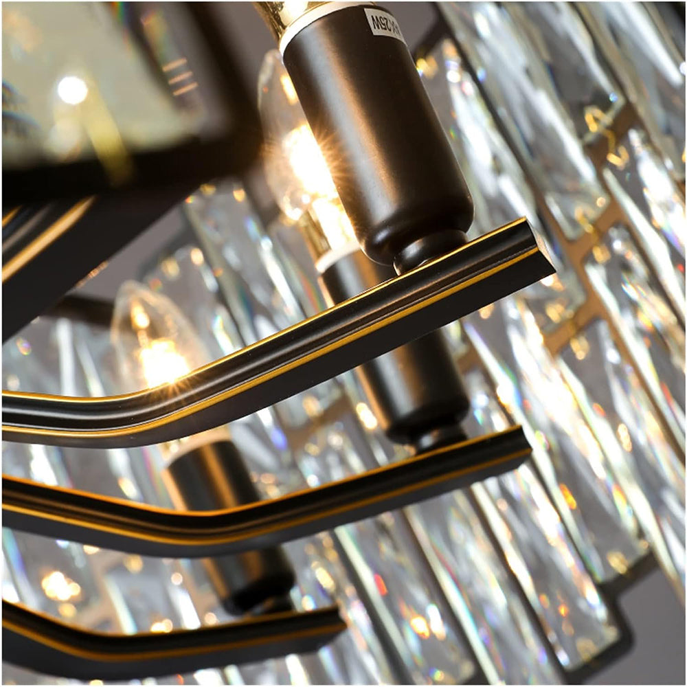 Modern Crystal Prism Drum Pendant Light - Sofary Lighting