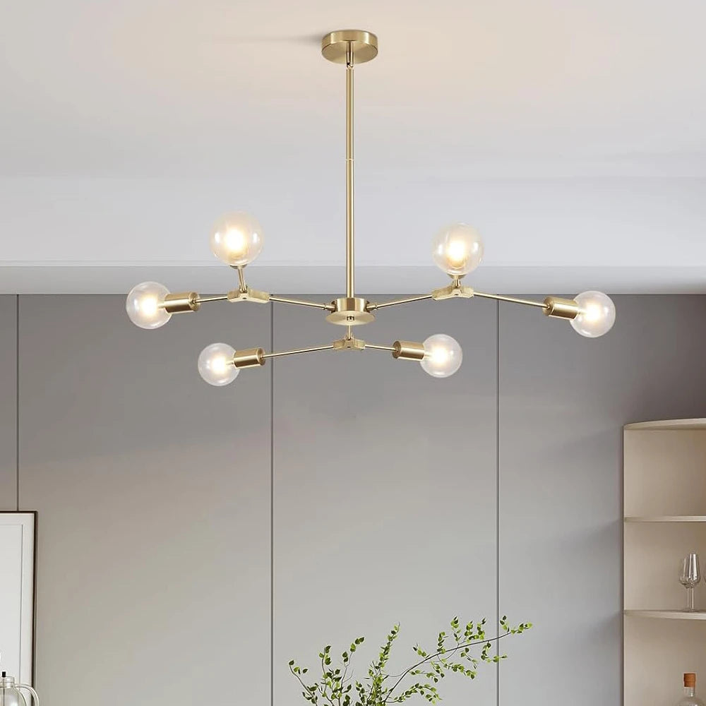 Modern Elegant Brushed Brass Globe Chandelier-—Sofary Lighting