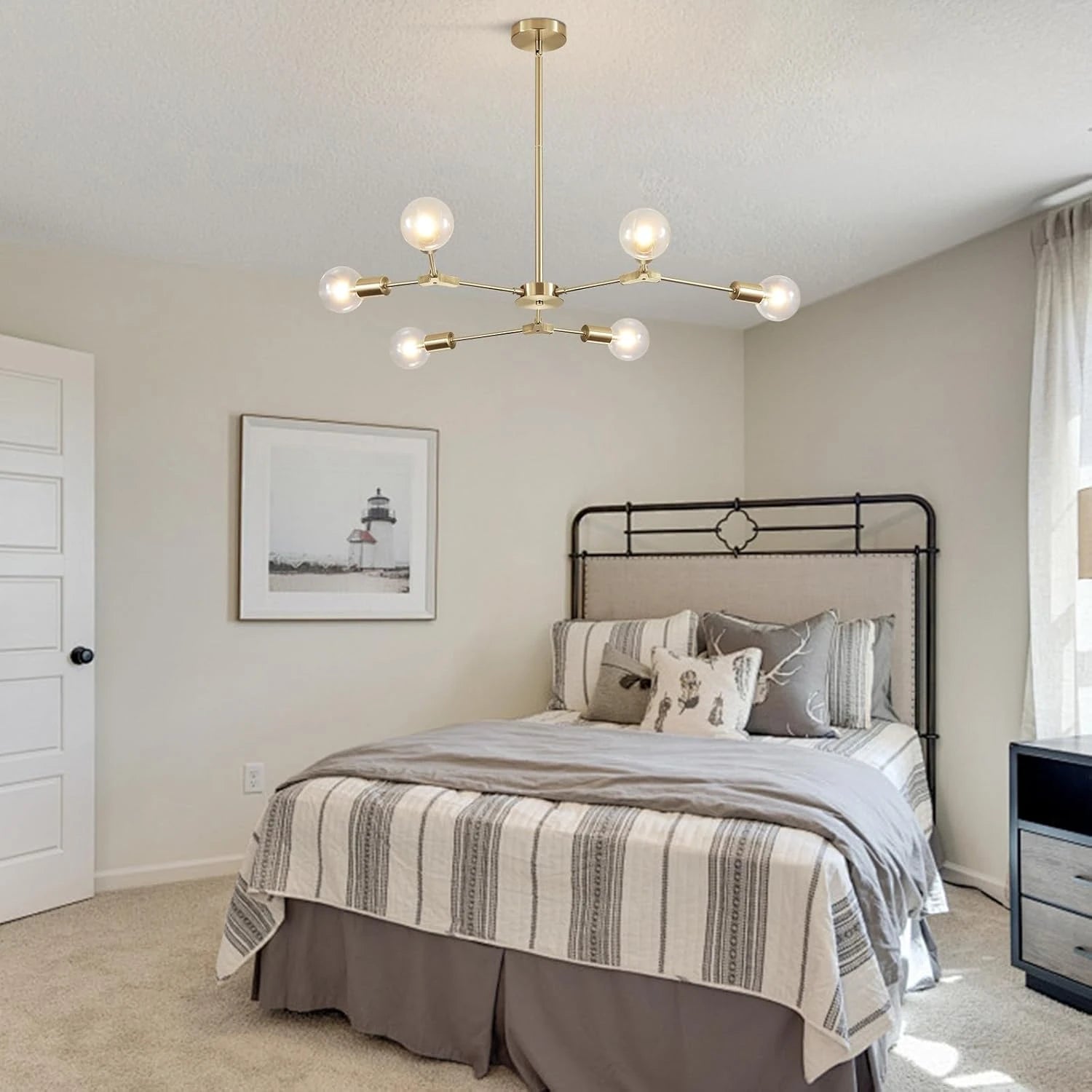 Modern Elegant Brushed Brass Globe Chandelier-—Sofary Lighting