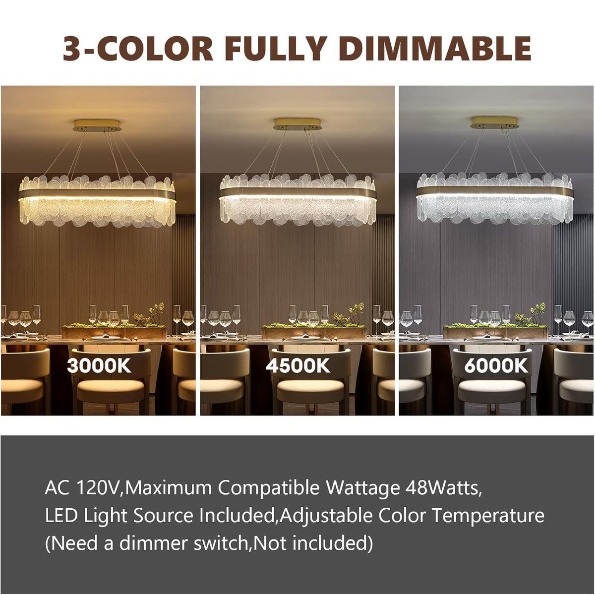 Modern Gold Rectangular Crystal Chandelier - Sofary Lighting