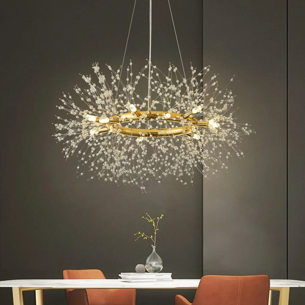 Modern Crystal Firework Sputnik Chandelier Pendant Ceiling Light-Sofary Light