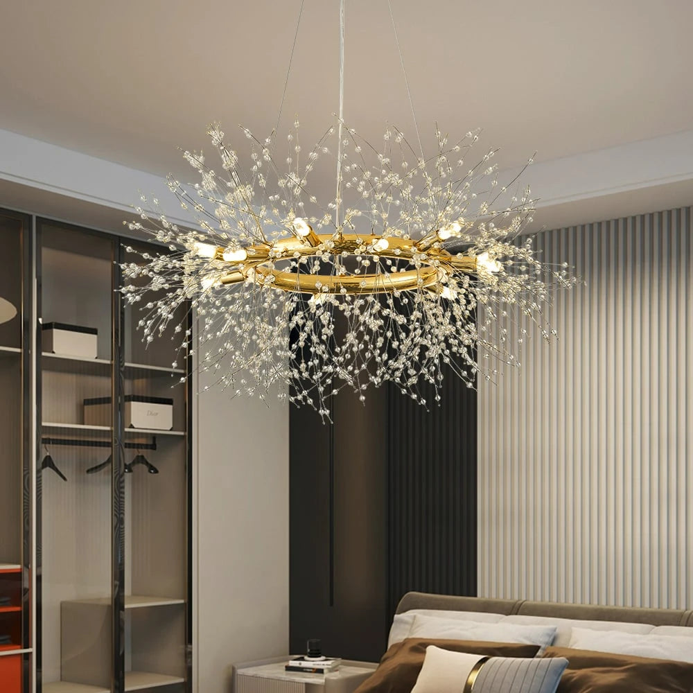 Modern Crystal Firework Sputnik Chandelier Pendant Ceiling Light- Sofary Light