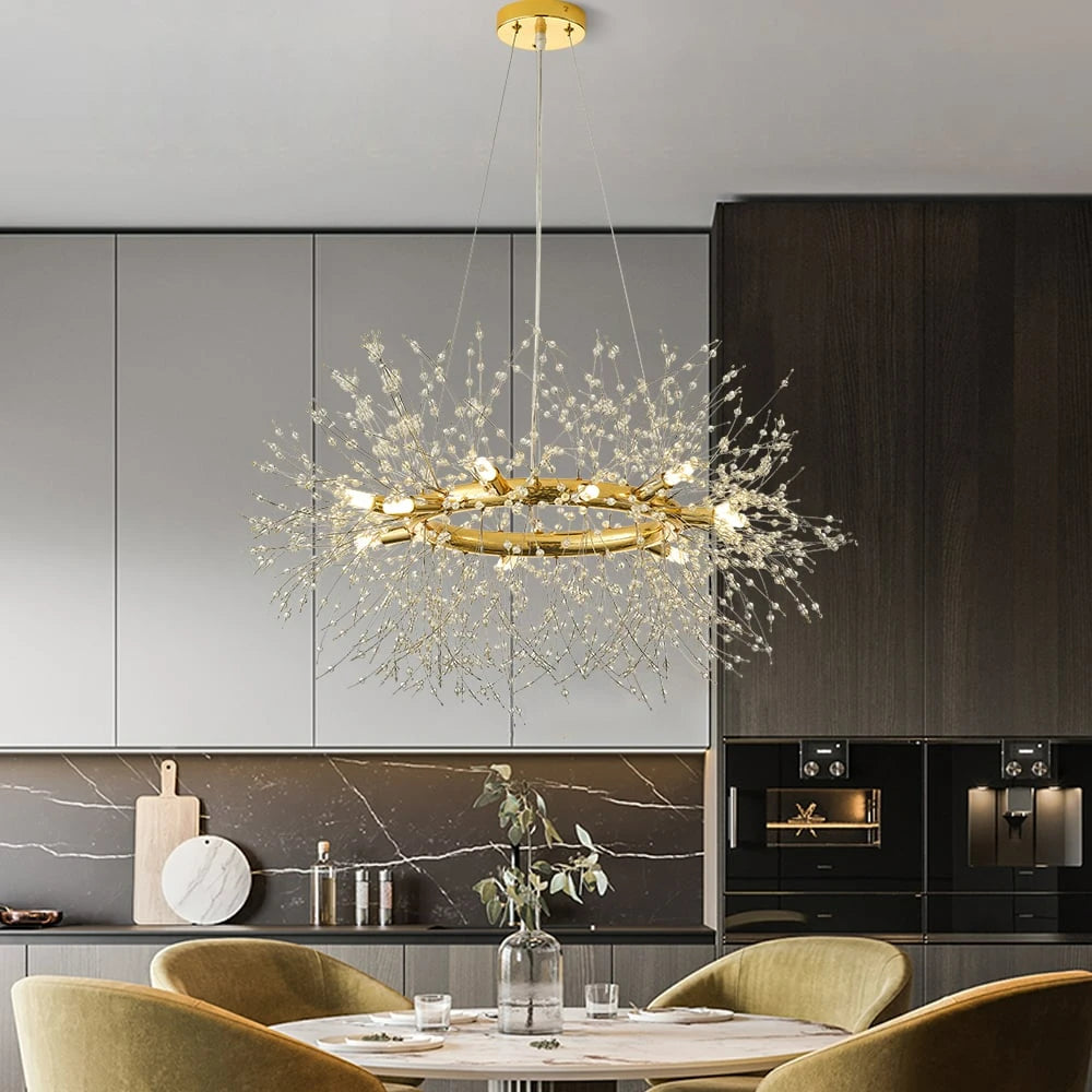 Modern Crystal Firework Sputnik Chandelier Pendant Ceiling Light dining room-Sofary Light