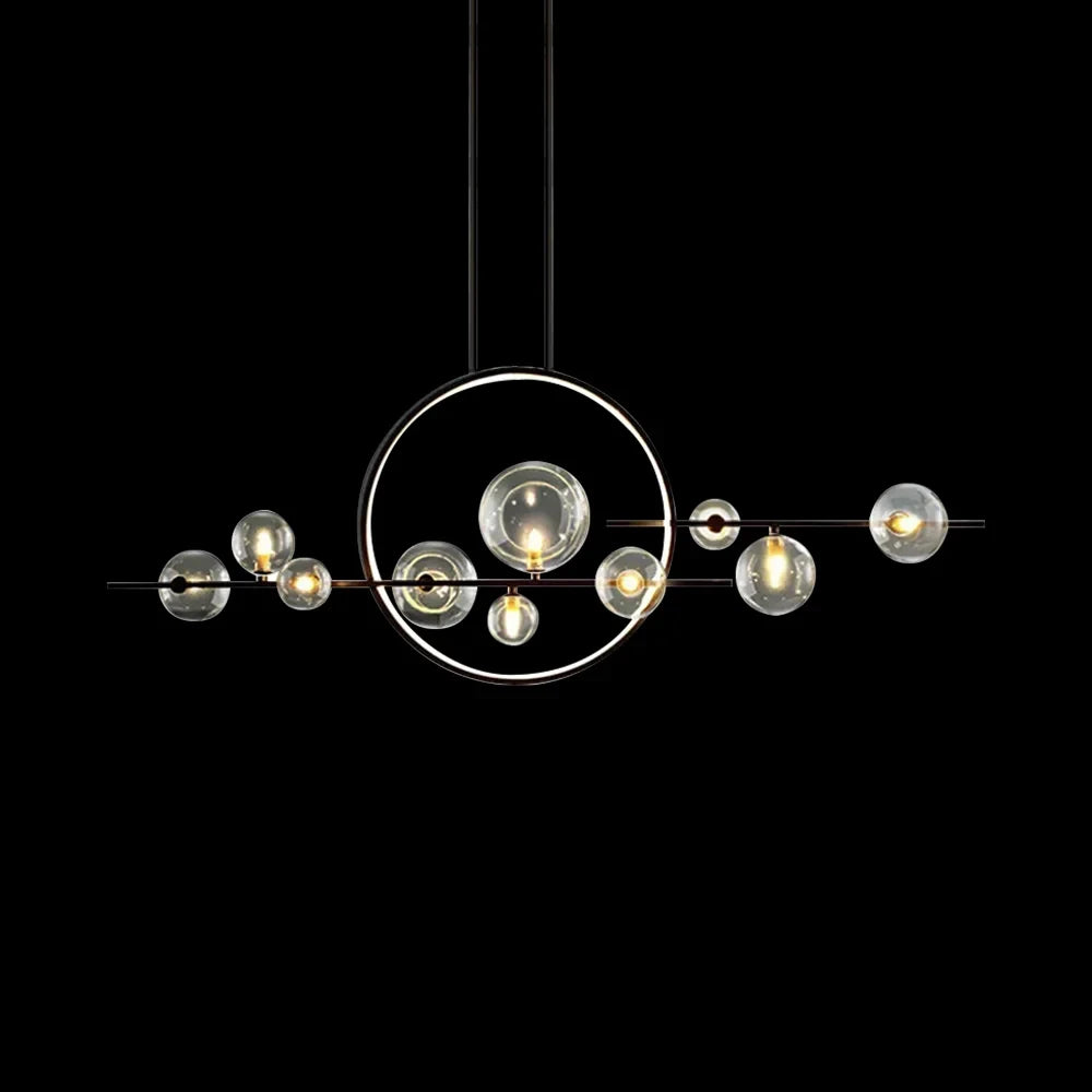 Opal Halo Chandelier with Glass Globes - Sofary Lighting