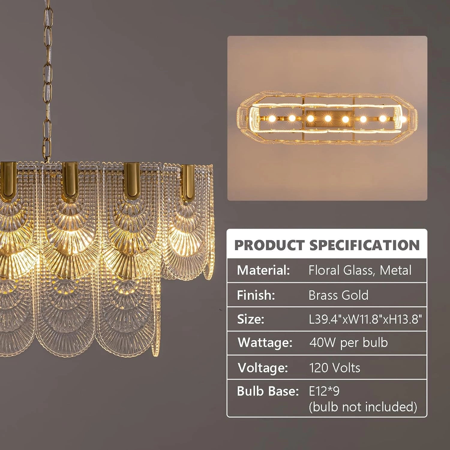 Opulent Rectangular Crystal Chandelier - Sofary Lighting