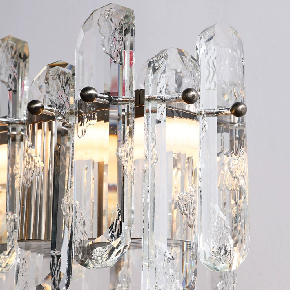 Premium Linear Crystal Chandelier in Chrome - Sofary Lighting