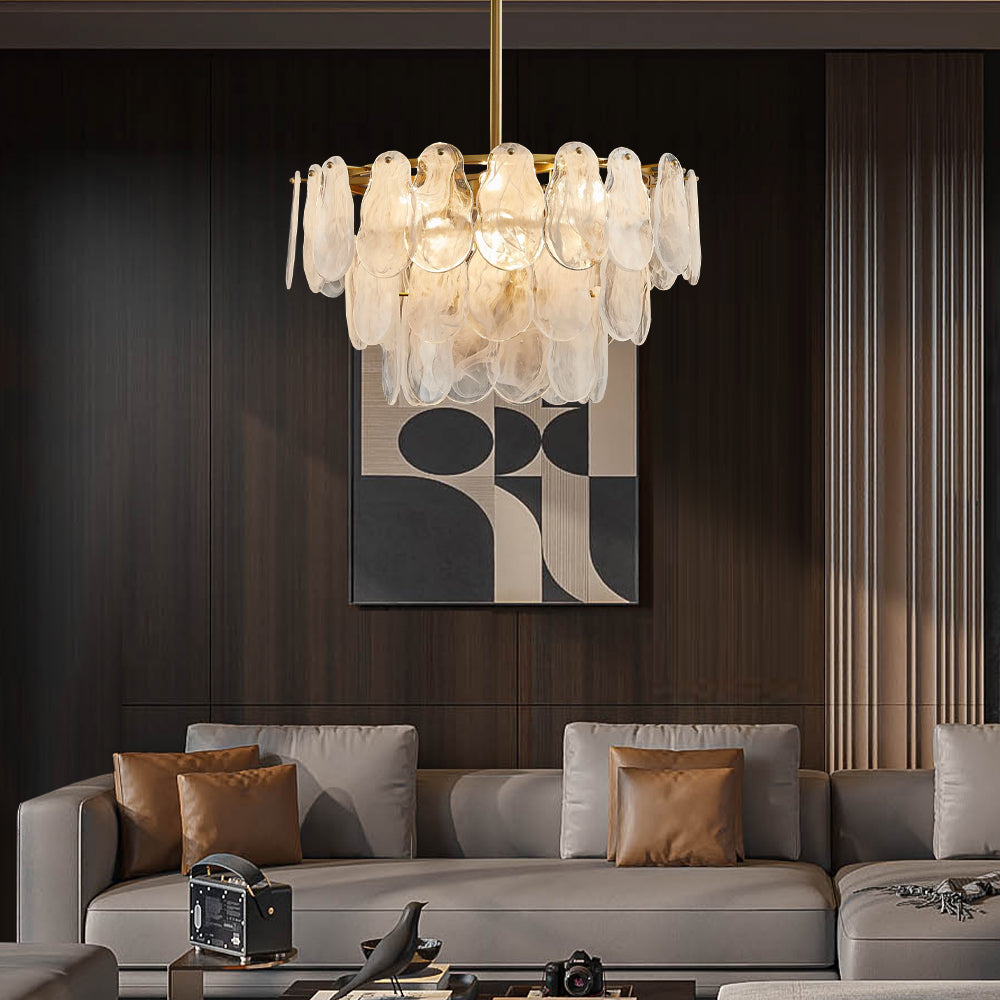 Tiered Cloud Glass Chandelier - Sofary Lighting