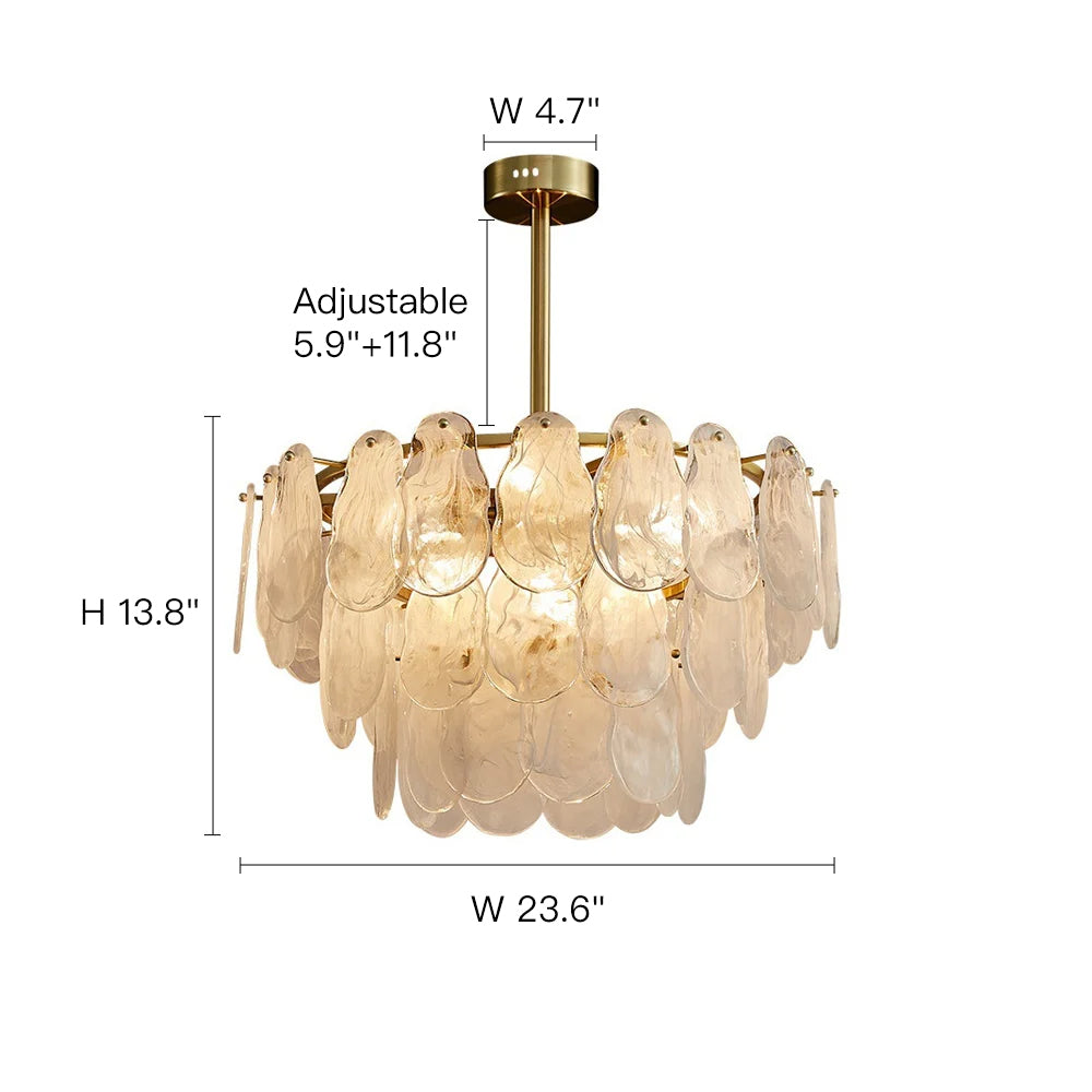 Tiered Cloud Glass Chandelier 8 Lights - Sofary Lighting